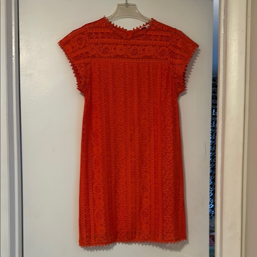 Miami Red Ribbed A-line Mini Dress Wedding Guest
